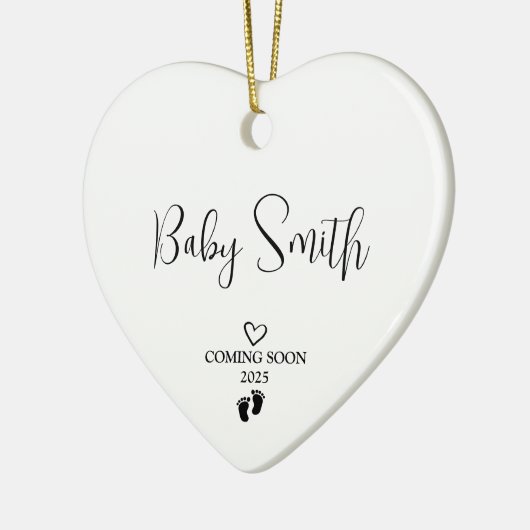 Décoration En Céramique Faire-part de grossesse 2025 (Gauche)