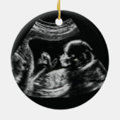 Décoration En Céramique Faire-part de grossesse Ultrasound Noël (Dos)