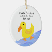 Décoration En Céramique Faire-part de naissance de canard jaune (Droite)