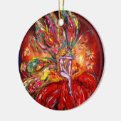 DÉCORATION EN CÉRAMIQUE FAIRY IN RED VIBRANT RUBY (Gauche)