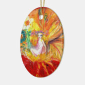 Décoration En Céramique FAIRY OF THE FLOWERS Vibrant Red Ruby (Gauche)