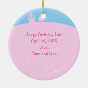 Décoration En Céramique Fairytale Princess à Pink Birthaday