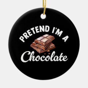 Décoration En Céramique Fais semblant que je suis une tablette de chocolat