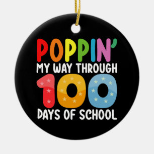 Décoration En Céramique Faisant mon chemin à travers 100 jours d'école en