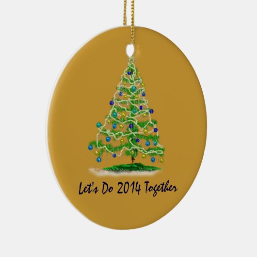 Décoration En Céramique Faisons ensemble 2014 arbres de Noël (Droite)