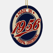 Décoration En Céramique Fait En 1956 Anniversaire Année (Droite)