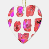 Décoration En Céramique Faites votre propre coeur Art Design d'impression (Gauche)