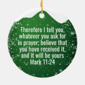 Décoration En Céramique Faith Moves Mountains Inspirational Scripture 🎄 (Dos)