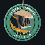 Décoration En Céramique Falaises de Moher Irlande Floral Travel Art Vintag<br><div class="desc">Falaises de Moher vectoriel design. Les falaises de Moher sont des falaises de mer situées à l'extrémité sud-ouest de la région de Burren dans le comté de Clare,  en Irlande.</div>