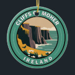 Décoration En Céramique Falaises de Moher Irlande Floral Travel Art Vintag<br><div class="desc">Falaises de Moher vectoriel design. Les falaises de Moher sont des falaises de mer situées à l'extrémité sud-ouest de la région de Burren dans le comté de Clare,  en Irlande.</div>