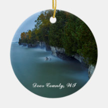 Falaises de point de caverne du comté de Door