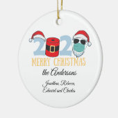 Décoration En Céramique Famille de Noël 2020 en quarantaine (Gauche)