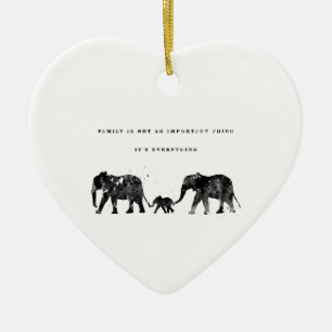 Décoration En Céramique Famille d'éléphants