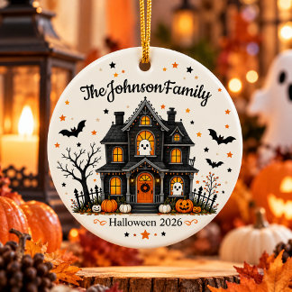 Décoration En Céramique Famille Halloween Personnalisée