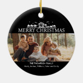 Décoration En Céramique Famille Photo Simple Nativité Noël religieux (Dos)