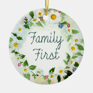 Décoration En Céramique Famille Premier Floral Daisy Chaîne Jardin coloré