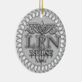 Décoration En Céramique Fancy Caduceus LPN infirmière (Droite)