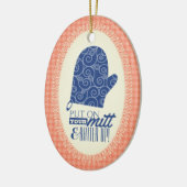 Décoration En Céramique Fantaisie cuire mitt batter Noël (Gauche)