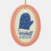 Décoration En Céramique Fantaisie cuire mitt batter Noël (Devant)