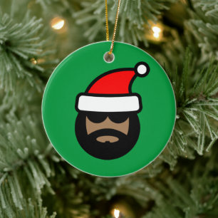 Décoration En Céramique Fantaisie marron Noël Noël