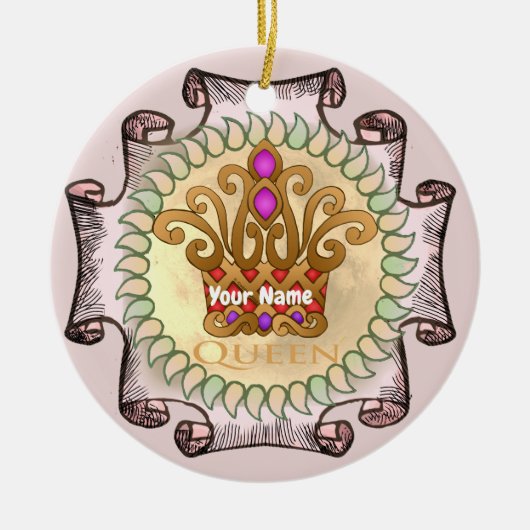 Décoration En Céramique Fantastique Couronne Queen (Devant)