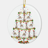 Décoration En Céramique Fantastique éclairage de Noël Père Noël Whippet Ar (Gauche)