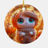 Décoration En Céramique Fantastique enfant Citrouille (Dos)