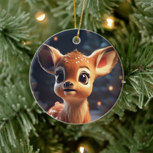 Décoration En Céramique Faon de Noël (Arbre)