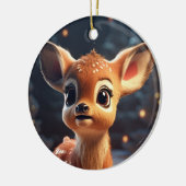Décoration En Céramique Faon de Noël (Gauche)