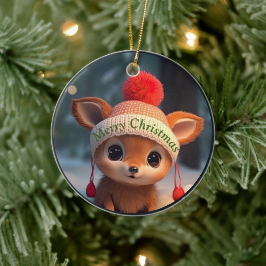 Décoration En Céramique Faon de Noël (Arbre)