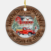 Décoration En Céramique Farm Fresh Christmas Trees Double Sided (Dos)