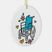 Décoration En Céramique Fauteuil Roulant Floral (Droite)