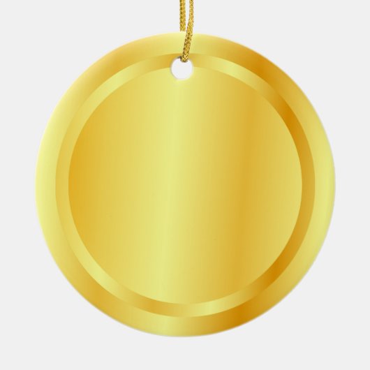 Décoration En Céramique Faux Gold Metallic Look Elegant Cercle Modèle (Devant)