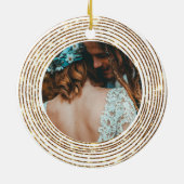 Décoration En Céramique Faux Parties scintillant Gold Cercles 1er jalon de (Dos)