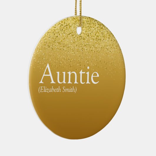 Décoration En Céramique Favourite Aunt, définition Gold Glitter (Droite)