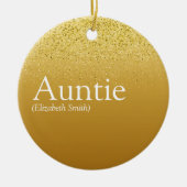 Décoration En Céramique Favourite Aunt, définition Gold Glitter (Devant)