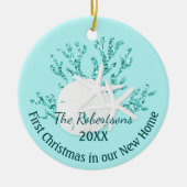 Décoration En Céramique Fécule de Noël Côtière Nouveau Accueil (Devant)