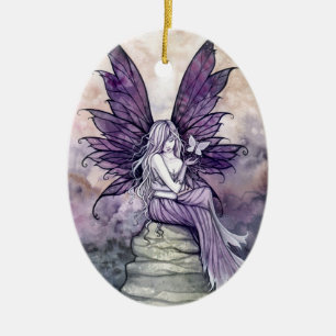 Décoration En Céramique Fée et papillon de l'art de lâcher prise