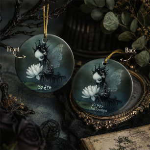 Décoration En Céramique Fée squelette de fantasy gothique sombre Nom perso