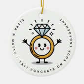 Décoration En Céramique Félicitations à la personne sur votre cadeau Fianç (Devant)