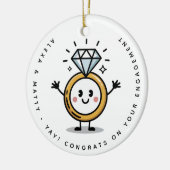 Décoration En Céramique Félicitations à la personne sur votre cadeau Fianç (Gauche)