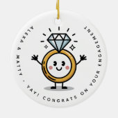 Décoration En Céramique Félicitations à la personne sur votre cadeau Fianç (Dos)