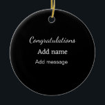 Décoration En Céramique Félicitations ajouter un message de nom simple dip<br><div class="desc">Conception</div>