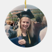 Décoration En Céramique Félicitations Black and Gold Graduation Photo (Dos)