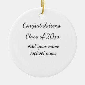 Décoration En Céramique Félicitations classe d'ajouter le nom d'année scol