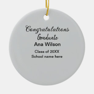 Décoration En Céramique félicitations diplômé ajouter nom classe année sco
