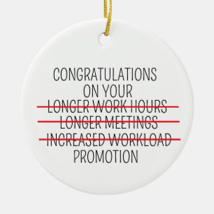 Décoration En Céramique Félicitations pour votre promotion, Funny Office