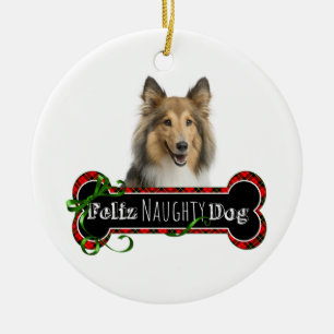 Décoration En Céramique Feliz Naughty Sheltie