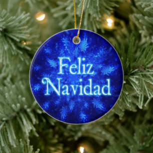 Décoration En Céramique Feliz Navidad - Éclat de neige