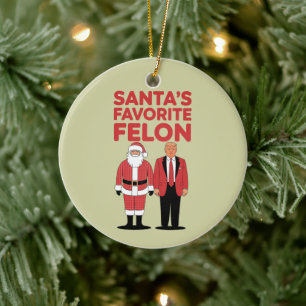 Décoration En Céramique Felon Trump favori de père Noël, républicain de No